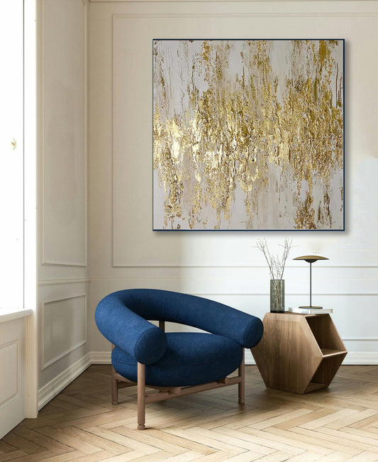 Gilded Silence Abstract Painting