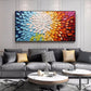 Radiant Spectrum Textured Abstract Painting