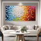 Radiant Spectrum Textured Abstract Painting