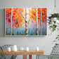 Autumn Ember Birch Forest Abstract Painting