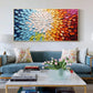 Radiant Spectrum Textured Abstract Painting