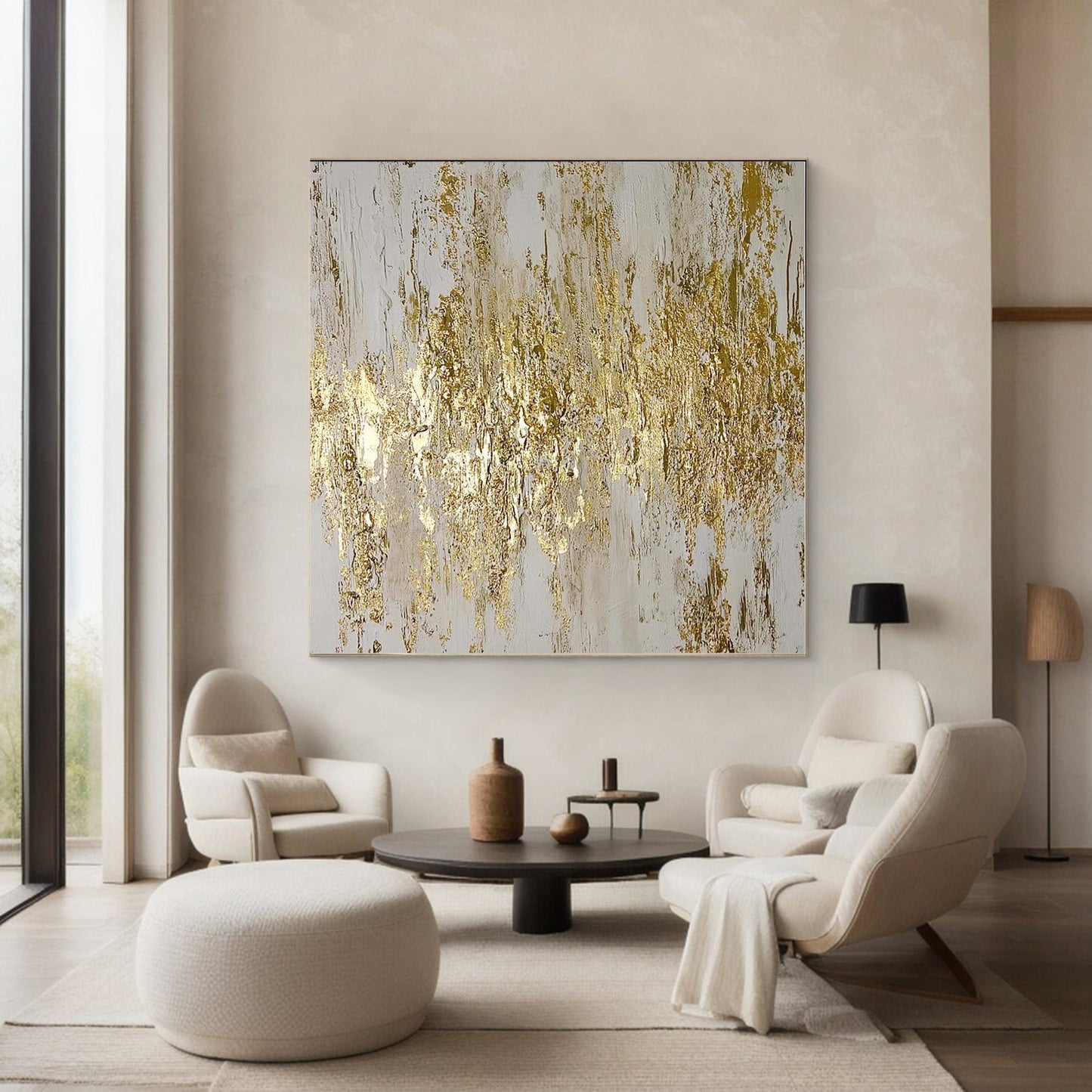 Gilded Silence Abstract Painting