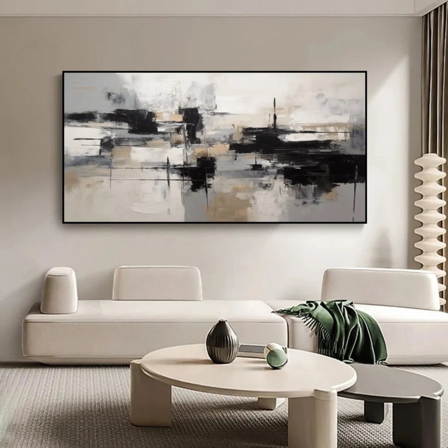 Silent Balance Neutral Abstract Painting