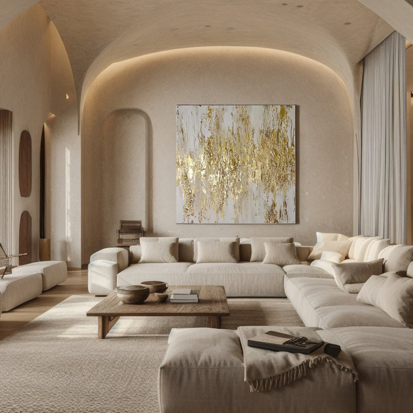 Gilded Silence Abstract Painting