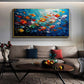 Vivid Reef Drift Abstract Painting