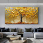 Golden Fall Canopy Tree Painting