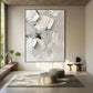 Ivory Whisper Floral Abstract Painting
