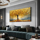 Golden Canopy Tree Abstract Painting