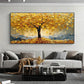 Golden Canopy Tree Abstract Painting