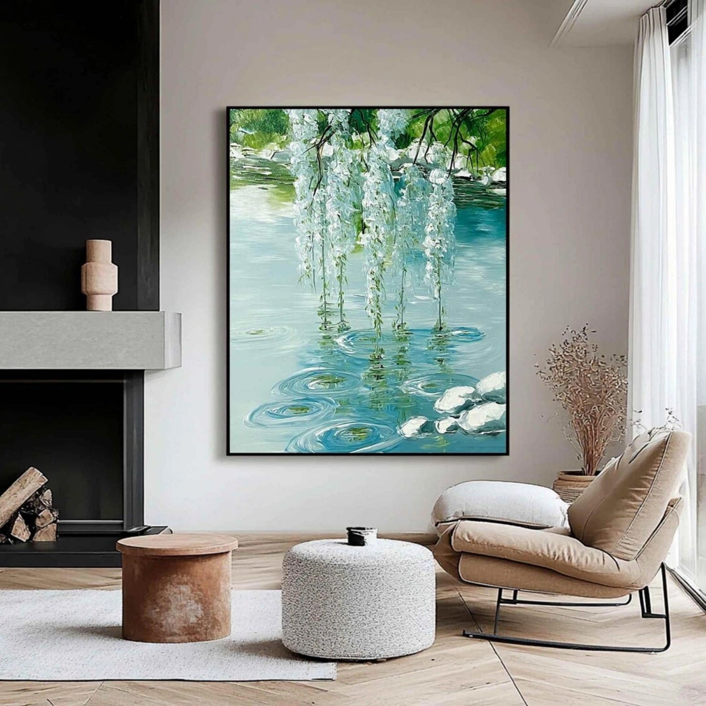 Willow Serenity Lake Painting