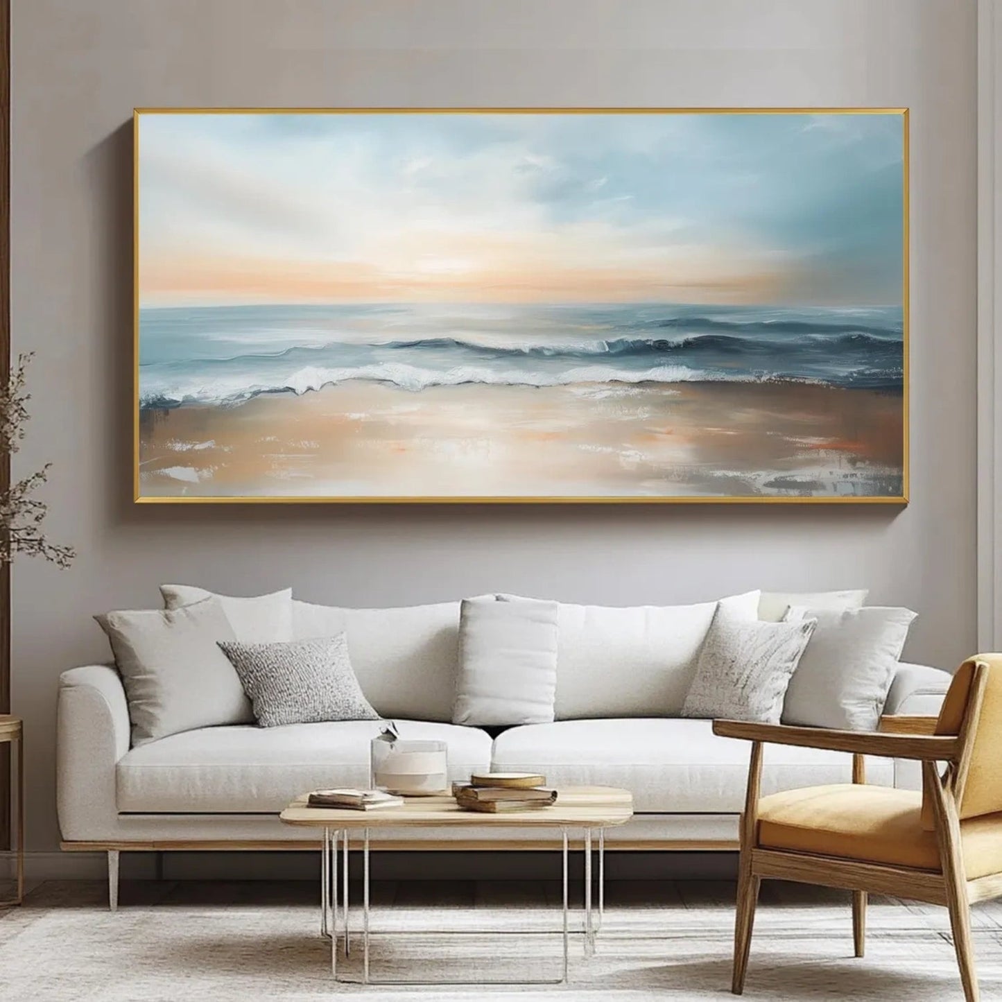 Gentle Dawn Shore Seascape Painting