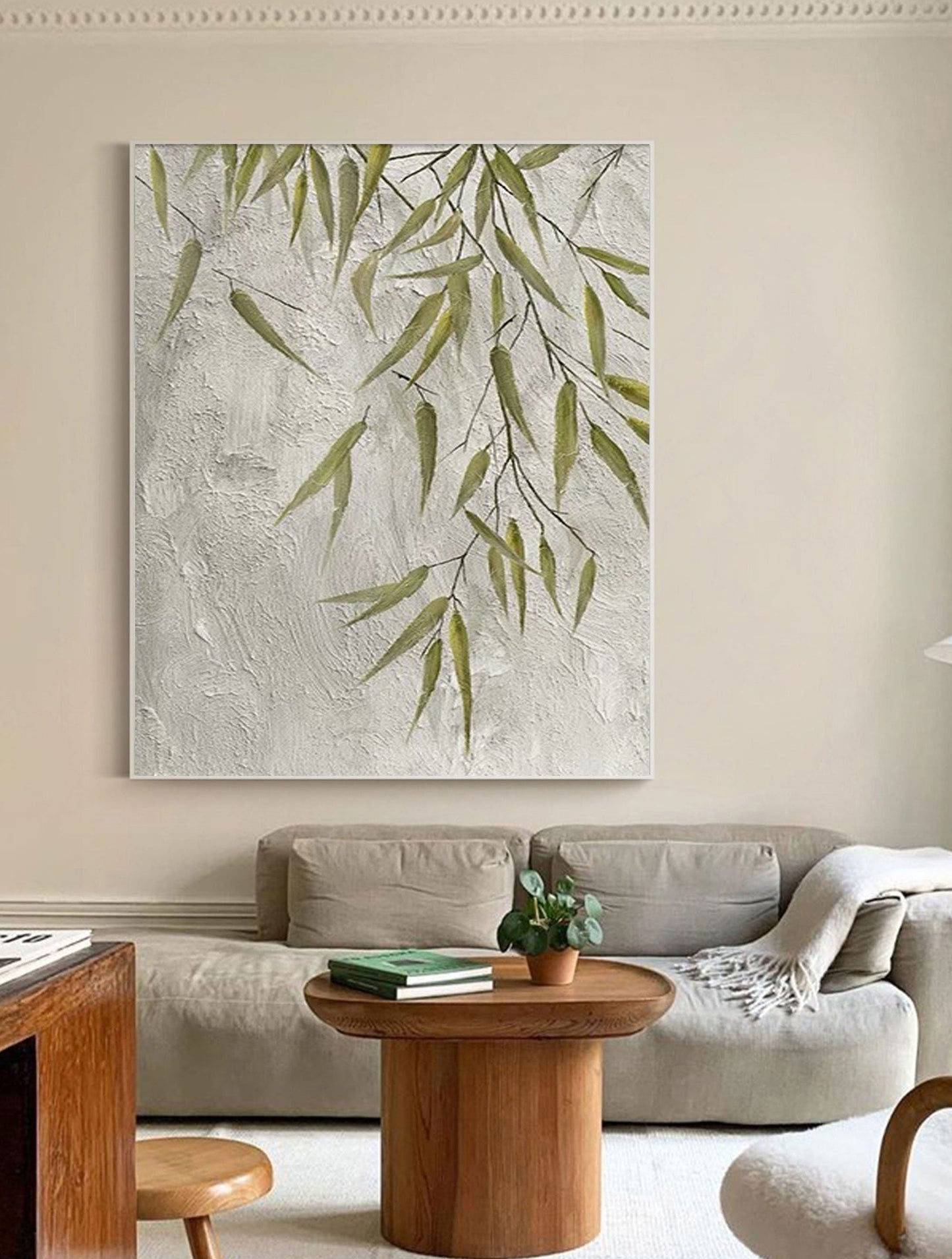 Willow Breeze Botanical Abstract Painting