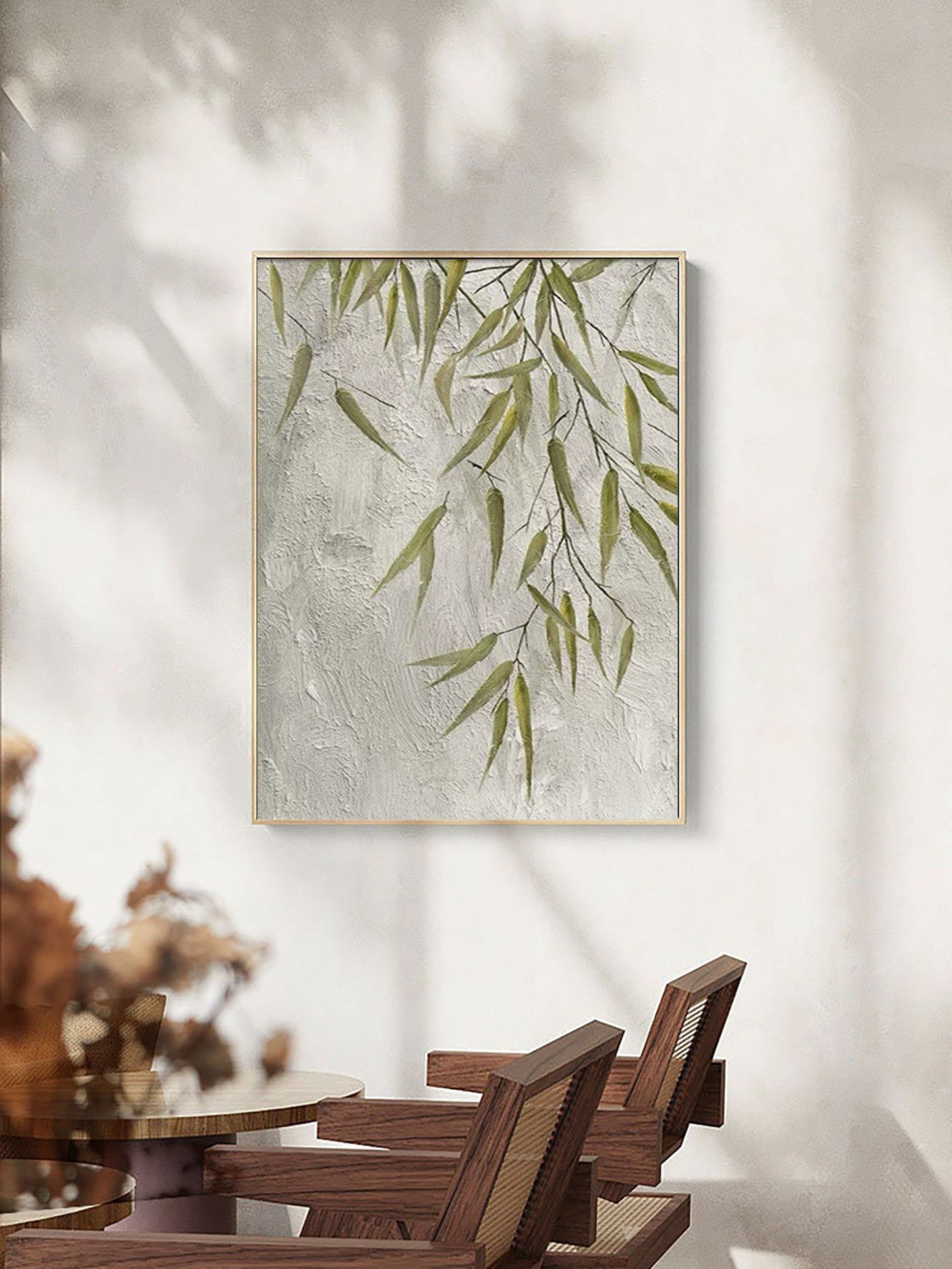 Willow Breeze Botanical Abstract Painting