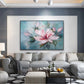Azure Petal Blush Abstract Painting