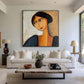 Velvet Gaze Modern Portrait Painting