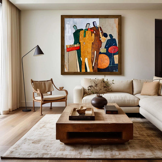 Café Jazz Quartet Abstract Painting