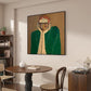 Quiet Resolve Emerald Figurative Painting