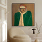 Quiet Resolve Emerald Figurative Painting