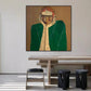 Quiet Resolve Emerald Figurative Painting