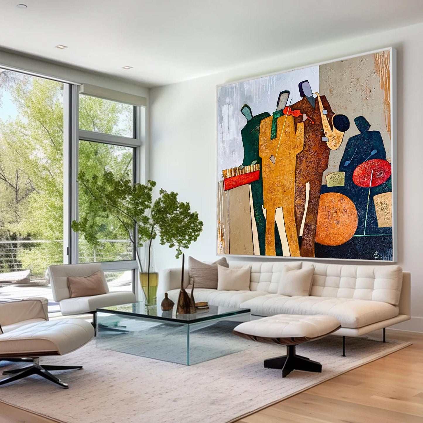 Café Jazz Quartet Abstract Painting