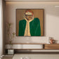 Quiet Resolve Emerald Figurative Painting