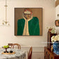 Quiet Resolve Emerald Figurative Painting