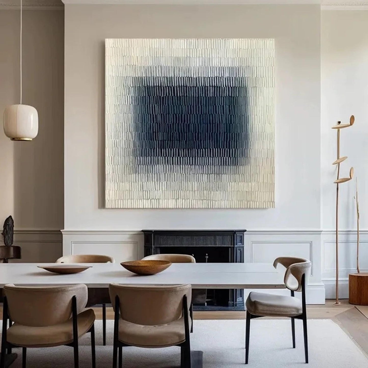 Silent Depth Blue Abstract Painting