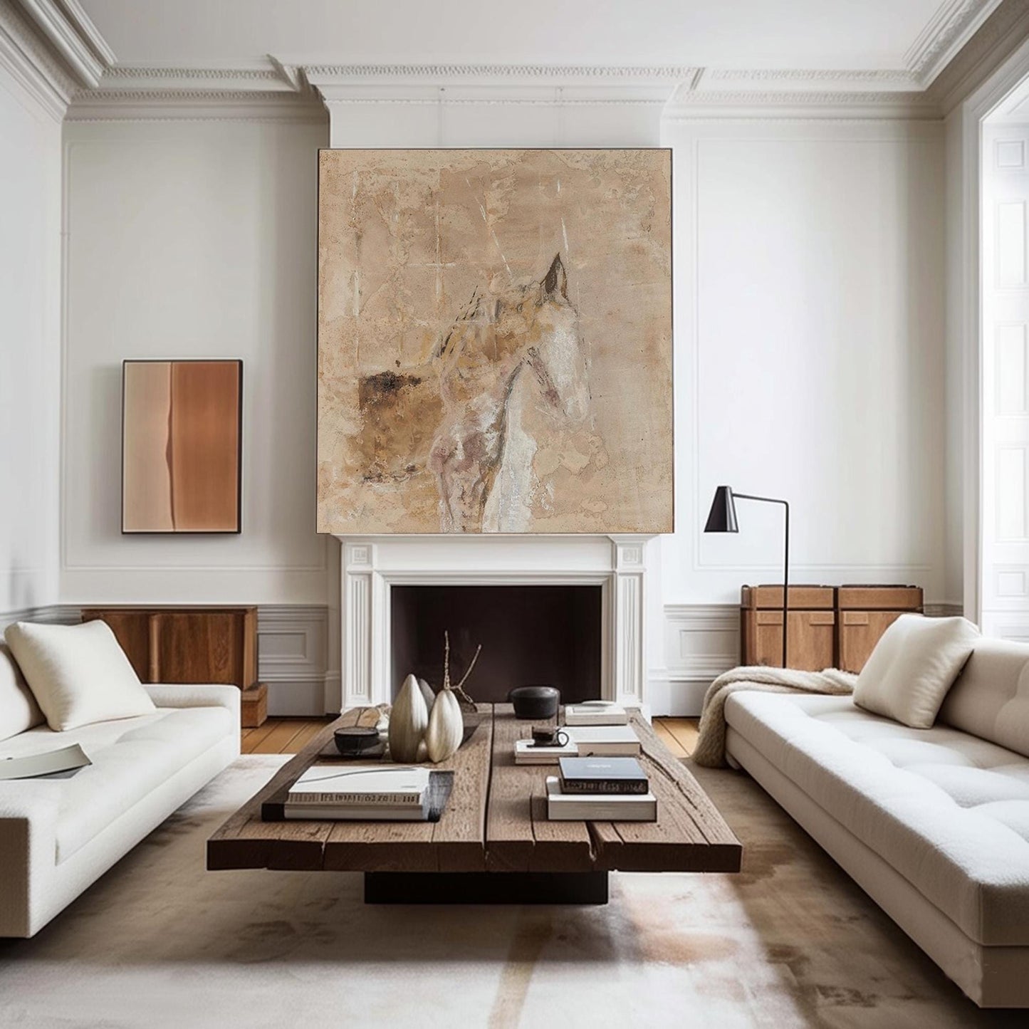 Silent Gaze Horse Abstract Painting