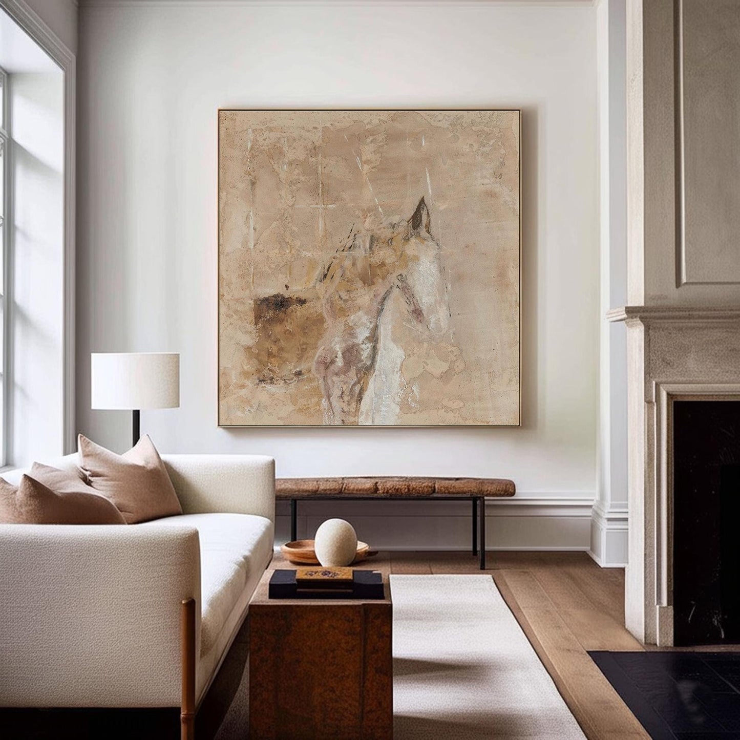 Silent Gaze Horse Abstract Painting