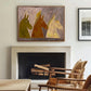 Trio Earth-Tone Horses Abstract Painting