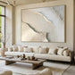 Serene Layers Beige Textured Painting