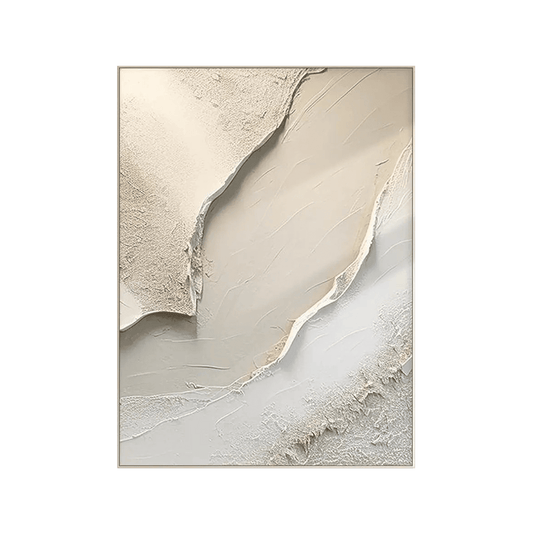 Serene Layers Beige Textured Painting