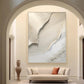 Serene Layers Beige Textured Painting