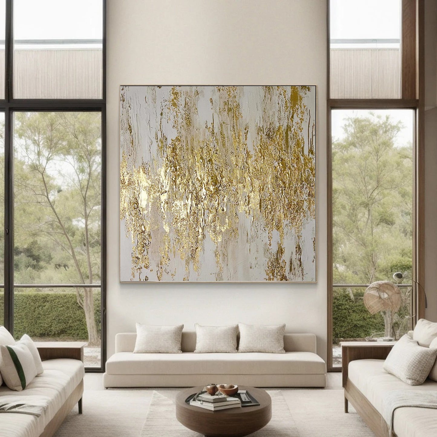 Gilded Silence Abstract Painting