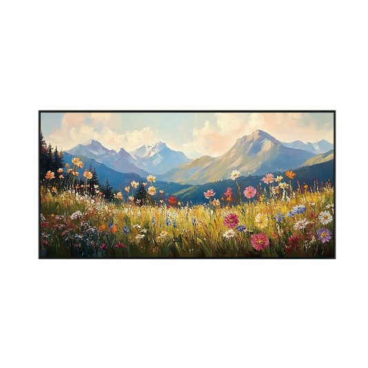 Alpine Bloom Landscape Painting #REX2 (471)