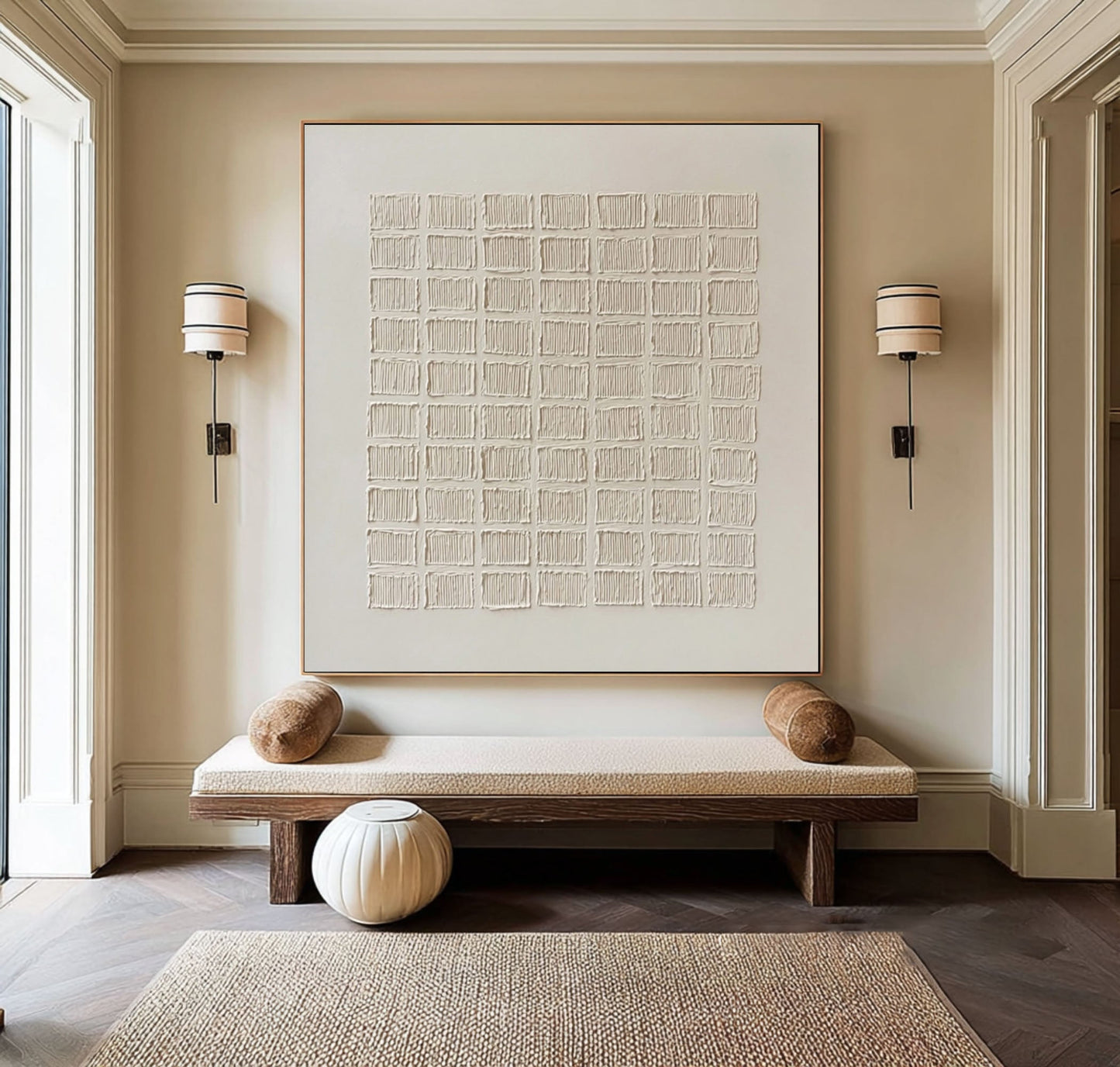 Calm Ledger Minimal Relief Painting
