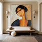 Velvet Gaze Modern Portrait Painting