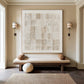Linen Grid Ivory Texture Painting