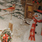 Snowman Cottage Joy – Winter Holiday Painting