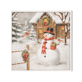 Snowman Cottage Joy – Winter Holiday Painting