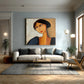 Velvet Gaze Modern Portrait Painting