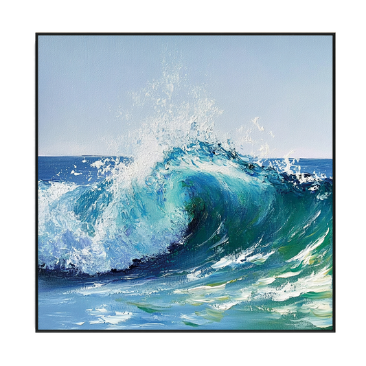 Emerald Tide Ocean Wave Painting #wave